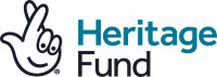 National Lottery Heritage Fund Logo of the crossed fingers and the words Heritage Fund